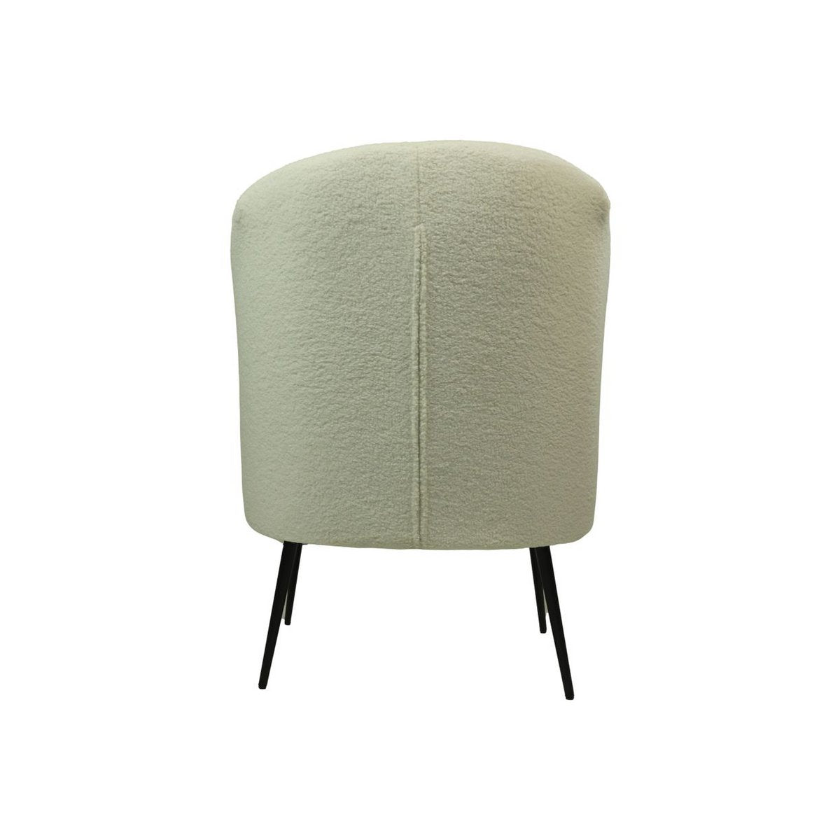 Fauteuil Ted - Wit/Zwart - Teddy/bouclé