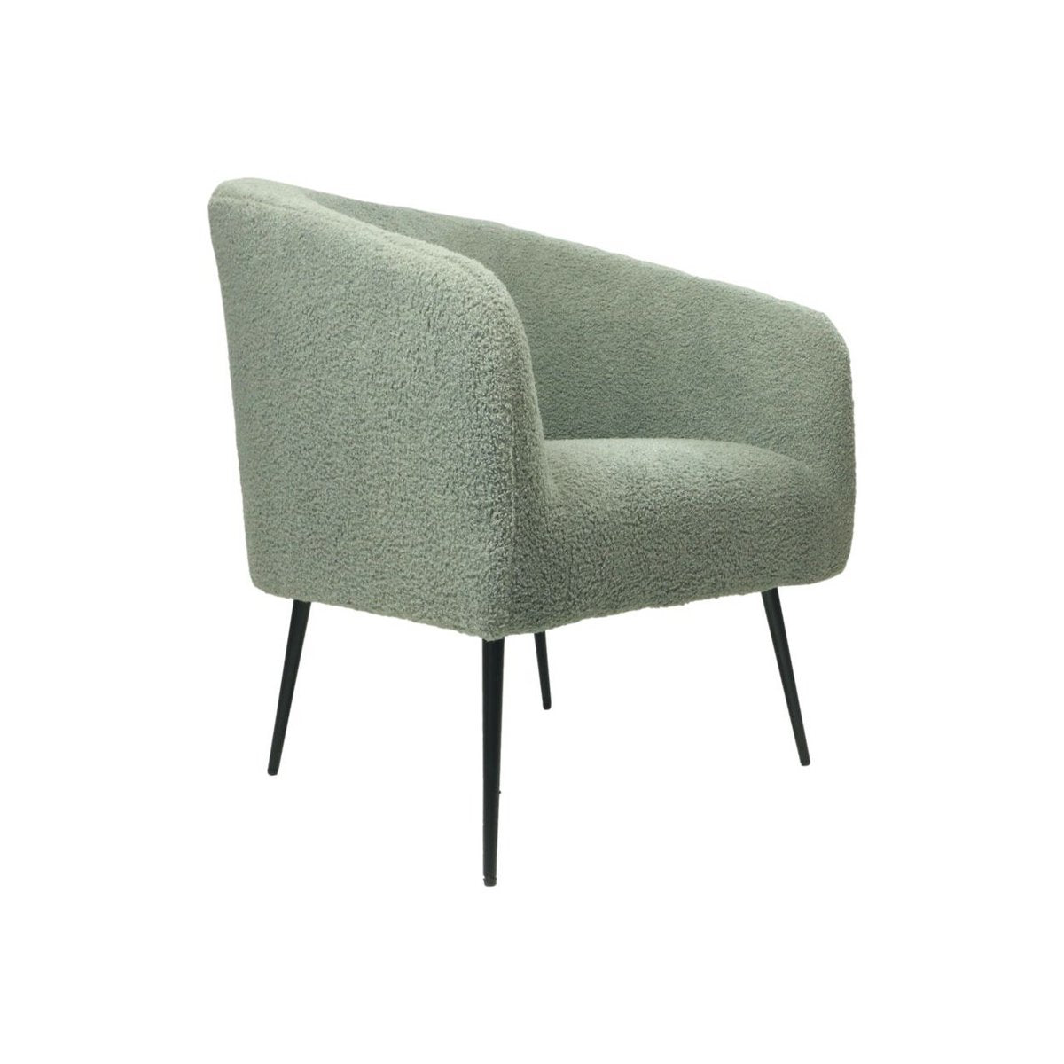 Fauteuil Ted - Grijs/Zwart - Teddy/Bouclé