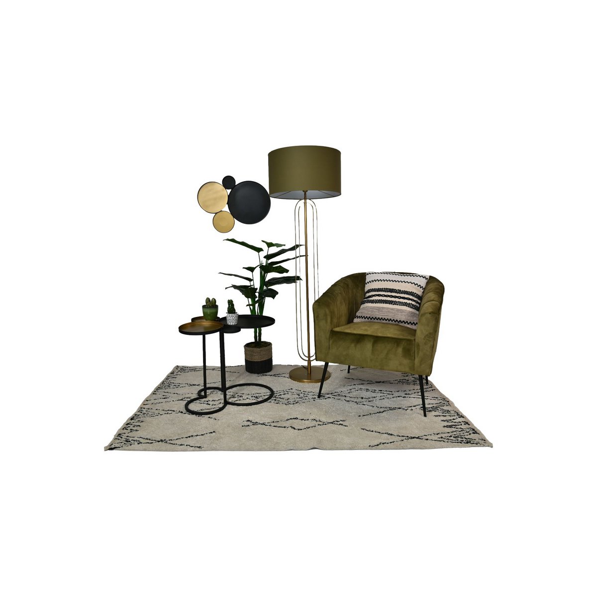 Wanddecoratie - Zwart/goud