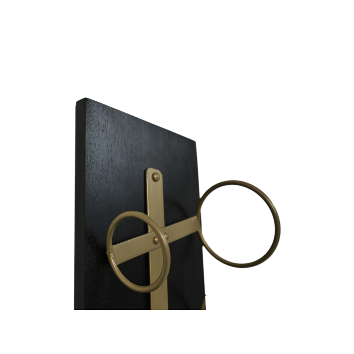 Hangend Wijnrek 4 flessen - Zwart/Goud