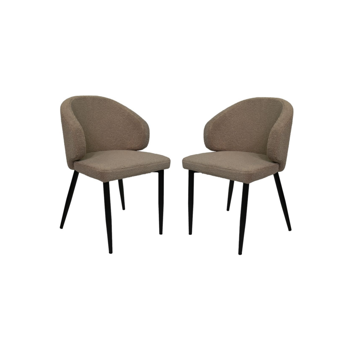 Eetkamerstoel Yuna - Taupe (Set van 2)