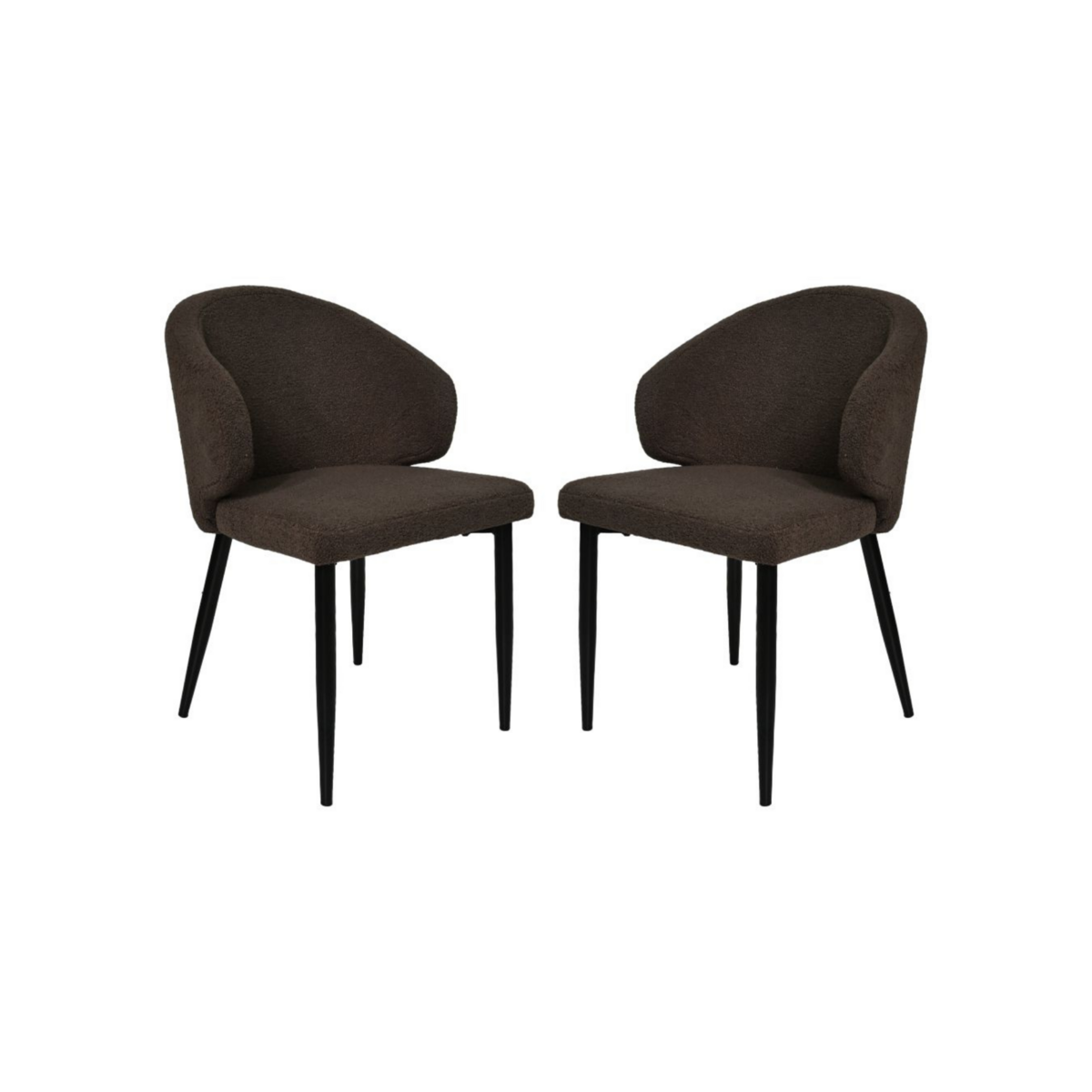 Eetkamerstoel Yuna - Espresso (Set van 2)