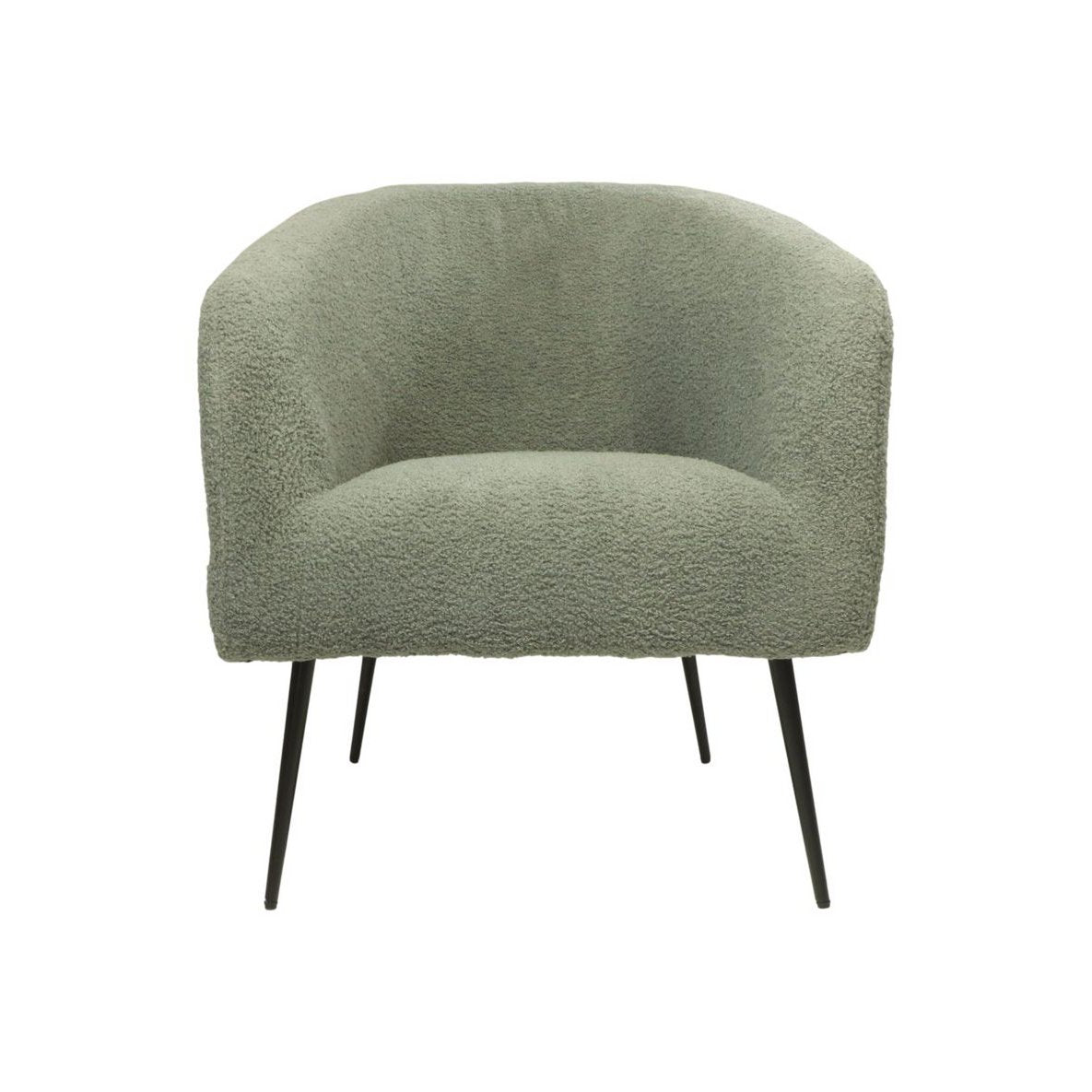 Fauteuil Ted - Grijs/Zwart - Teddy/Bouclé