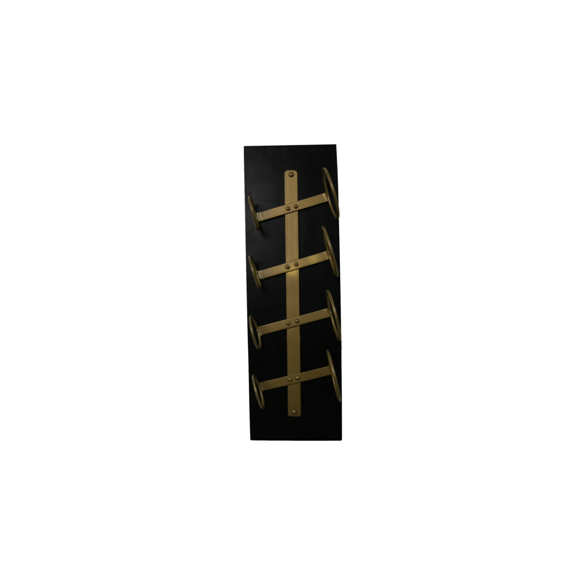 Hangend Wijnrek 4 flessen - Zwart/Goud