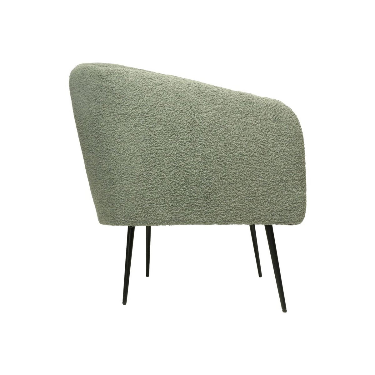 Fauteuil Ted - Grijs/Zwart - Teddy/Bouclé