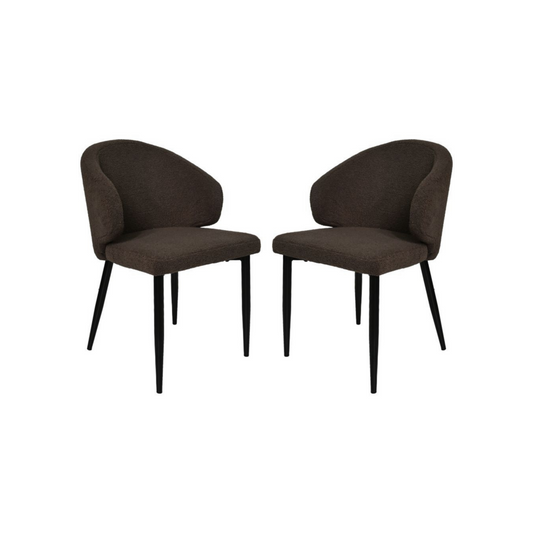 Eetkamerstoel Yuna - Espresso (Set van 2)